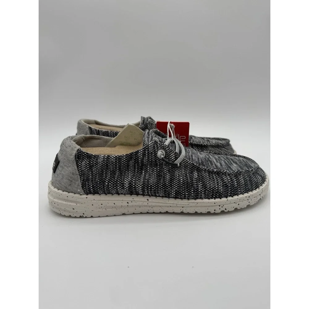 Hey Dude Wendy Sox Dark Grey Womens Size‎ 8 Slip On Casual Shoes New